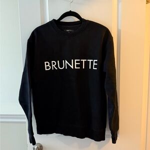 Brunette The Label Black Crewneck Sweater